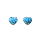 labradorite slice earrings
